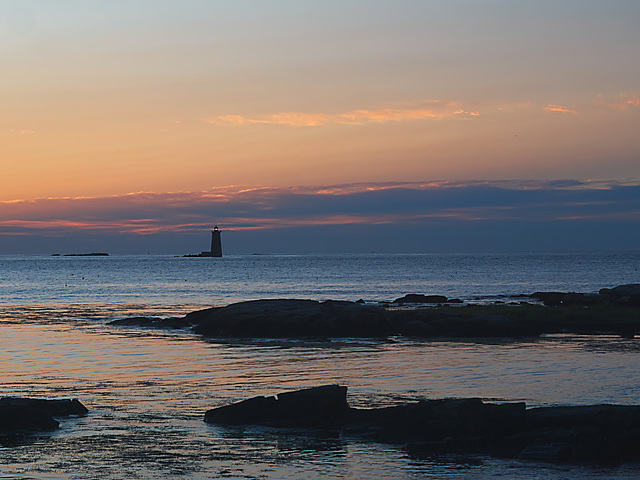 Whaleback Reef & Light At Sunrise