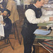 Detail of Cotton Office in New Orleans by Degas in the Metropolitan Museum of Art, December 2023