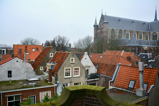 View over the old part of Leiden