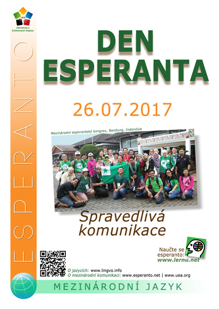 Esperanto-Tago 2017 - ĉeĥlingva afiŝo - Den esperanta 2017 - český plakát