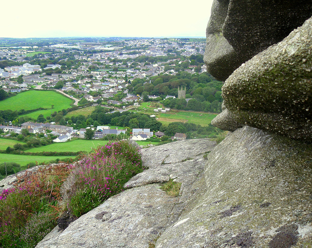 Redruth seen from Carn Brae.