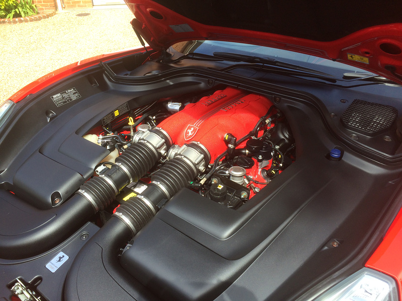 For the petrol heads - lunch yesterday with a Ferrari California (that's the girlie one) and a Maranello!