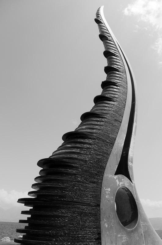 The Cornucopia sculpture at Agios Nikolaos, Crete