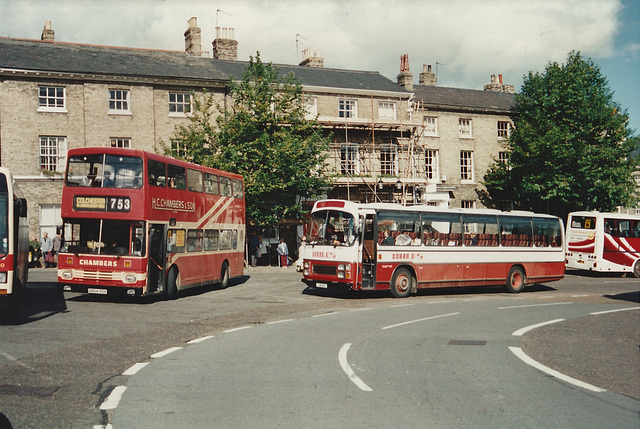 Chambers G864 XDX and Rule’s LIB 1611 (SFV 202P) in Bury St. Edmunds – 27 Sep 1995 (286-04)