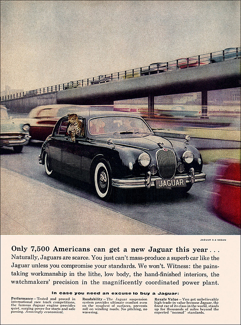 Jaguar Sedan Ad, 1958