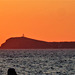 One of the little islands dotting the horizon is one of the military zones between Turkey and Greece