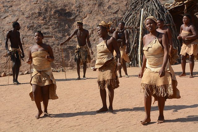 Namibia, Damara Traditional Performance in the Damara Living Museum