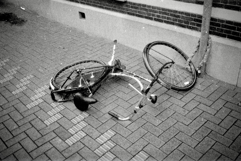 Fallen-down bicycle
