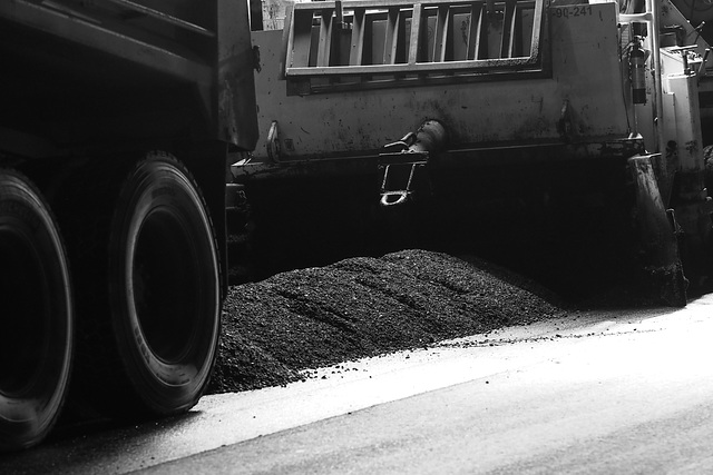 Paving at Night