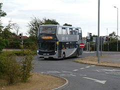 Stagecoach East 10802 (SN66 WAA) at the Trumpington Park and Ride site - 23 Jul 2022 (P1120710)