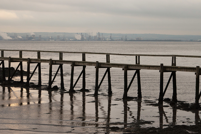 Culross pier and Grangemouth