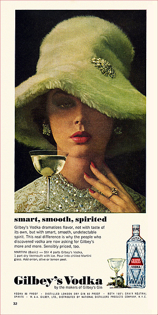 Gilbey's Vodka Ad, 1964