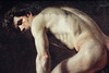 Detail of the Study of a Nude Man Attributed to Courbet in the Metropolitan Museum of Art, January 2023