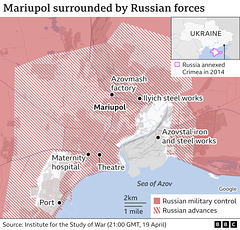 UKR - Mariupol key locations, 19th April 2022