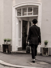 man in black
