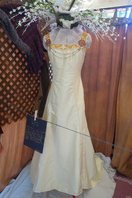 Wedding dress based on a Norse Apron Gown