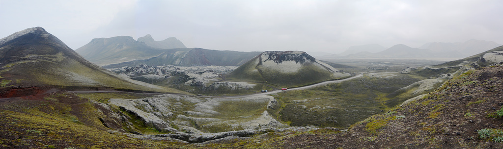 Iceland, Road F208 and the Crater of Stútur