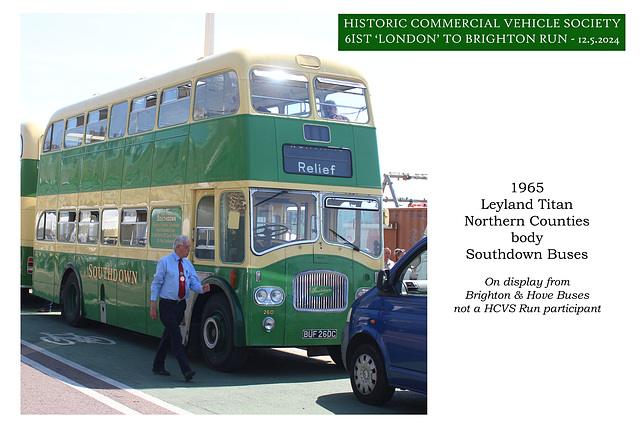 1965 Leyland Titan on display at HCVS Brighton 12 5 2024