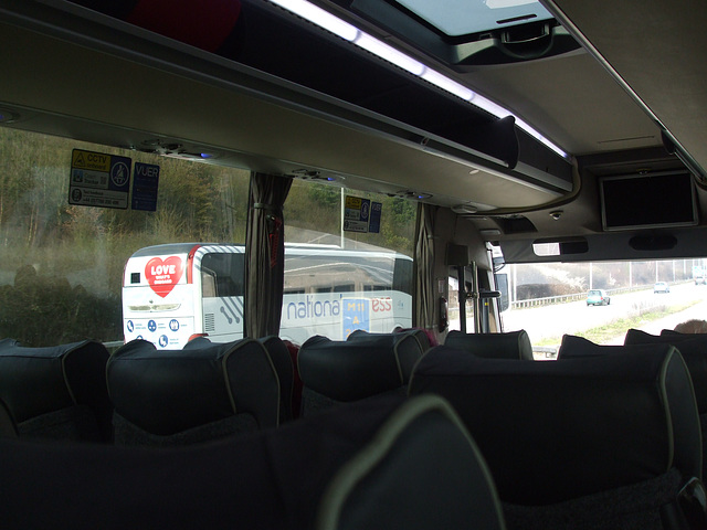 DSCF6423 National Express coaches on the M11 Motorway - 11 Mar 2017