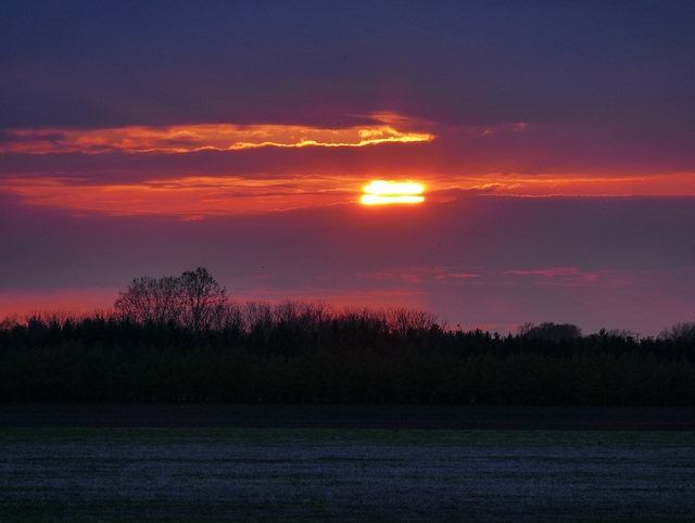 Glorious sunset soon after our arrival