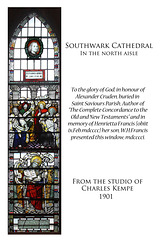 Southwark Cathedral Alexander Cruden window Chasles Kempe & Co 12 12 2018