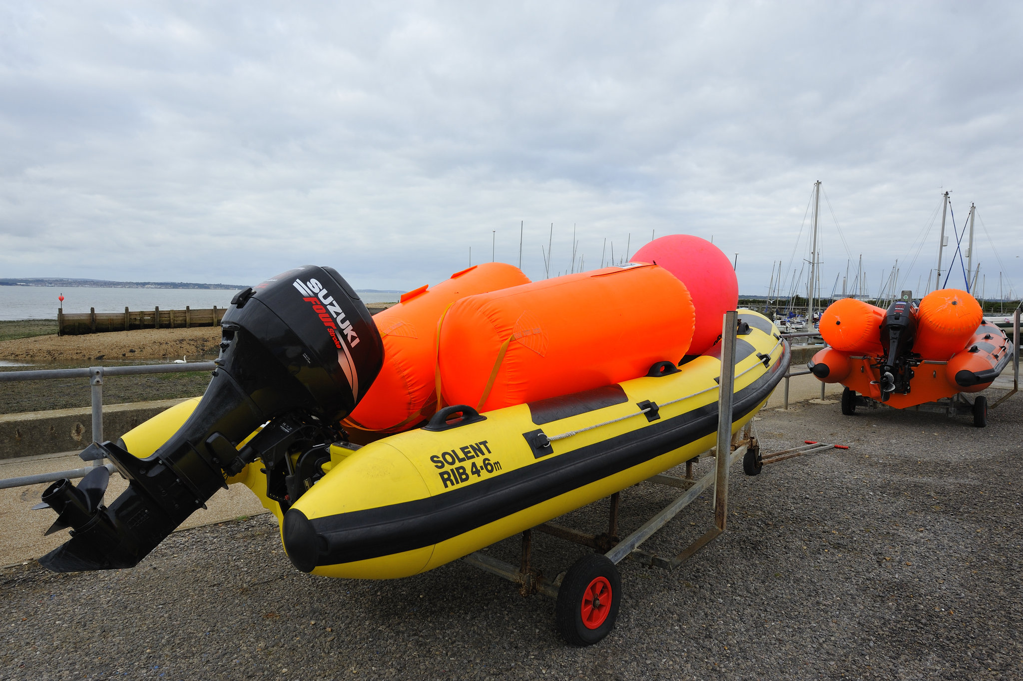 HFF out with the buoys ~ Titchfield Haven