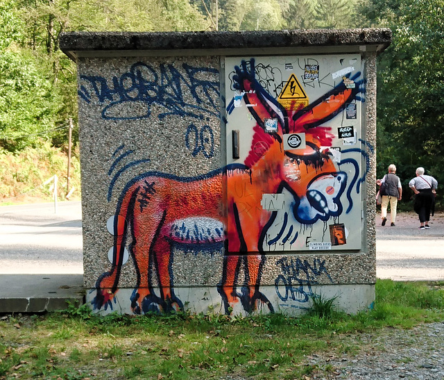 Stromkasten am Parkplatz Lichtenhainer Wasserfall