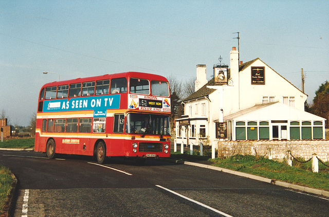 Eastern Counties VR206 (XNG 206S) in Barton Mills – 2 Apr 1993 (189-10) Eastern Counties VR206 (XNG 206S) in Barton Mills – 2 Apr 1993 (189-10)