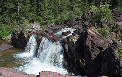 Glacier NP Redrock Falls (#0281)