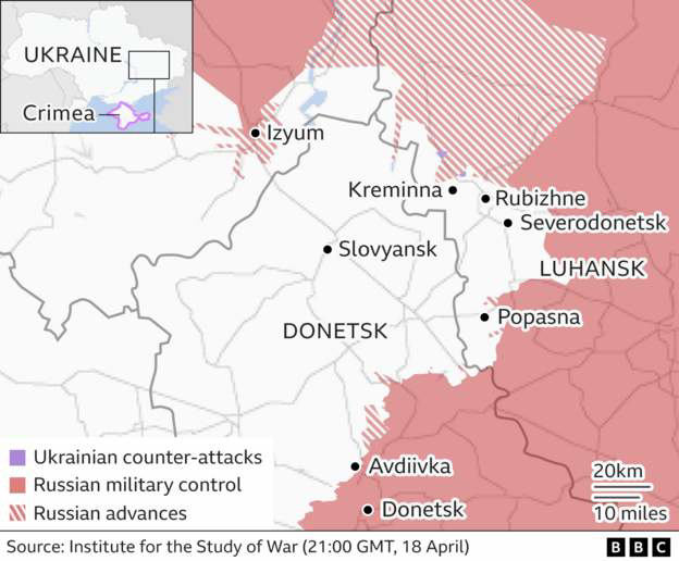 UKR - Severodonetsk sector, 18th April 2022