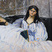 Detail of Woman with a Fan by Manet in the Metropolitan Museum of Art, December 2023