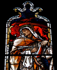 Detail of East Window by Sir Edward Burne Jones, Youlgreave Church, Derbyshire