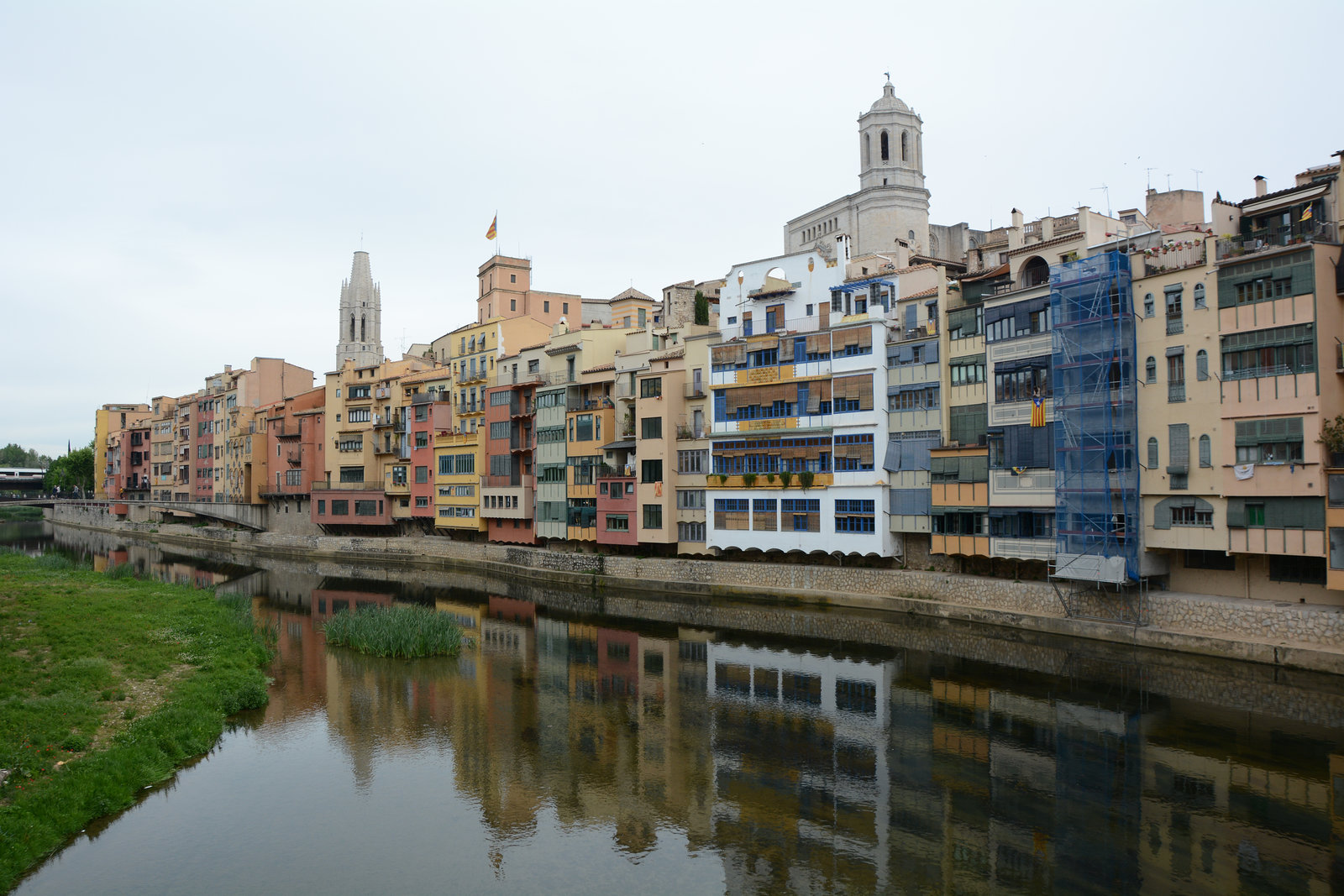 Girona and River Onyar viewed from Bridge of Sant Agustí