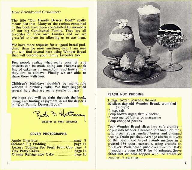 "Our Family Dessert Book" (2), 1960