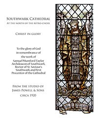 Southwark Cathedral Christ in glory IM SM Taylor by James Powell & Sons 12 12 2018