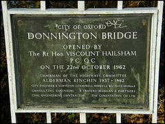 Donnington Bridge plaque