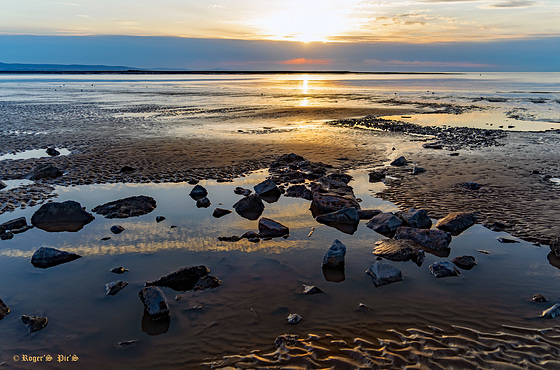 Beach pools at Sunset, (pip)
