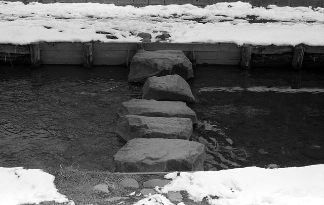 Stones to cross the stream