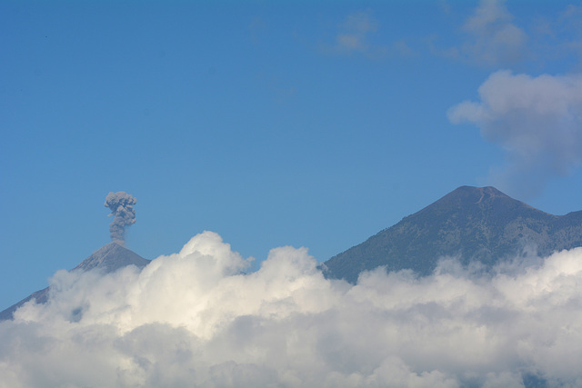 Guatemala, Eruption of Fuego Volcano (3763m)