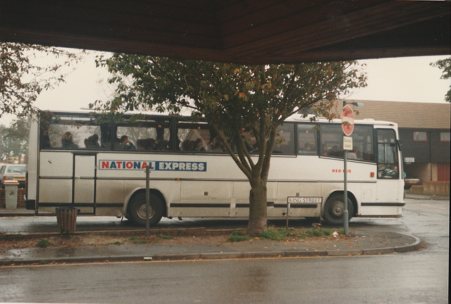 Red Bus 2508 (A508 HVT) in Mildenhall - 31 Oct 1987