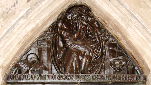 Detail of Bronze doors by Henry Wilson dating from 1904. Saint Mary, Lace Market, Nottingham