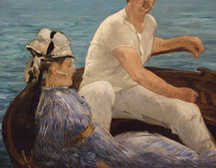 Detail of Boating by Manet in the Metropolitan Museum of Art, July 2011