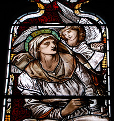 Detail of East Window by Sir Edward Burne Jones, Youlgreave Church, Derbyshire