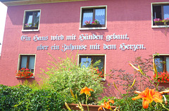 Hausspruch in Copitz/Pirna - domdiraĵo