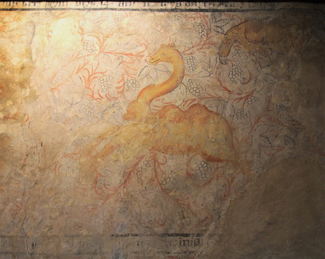 Detail of Wall Painting, Traquir House, Borders, Scotland