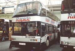 Yelloway-Trathen E100 VWA at Victoria Coach Station, London - 29 Oct 1989
