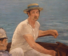 Detail of Boating by Manet in the Metropolitan Museum of Art, July 2011