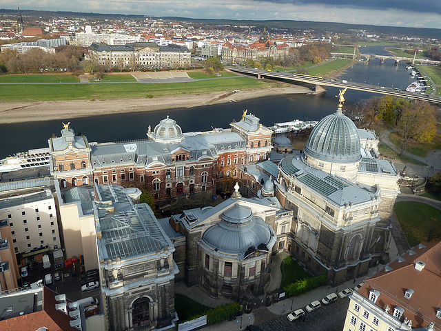 Blick über die Elbe zur Dresdner Neustadt