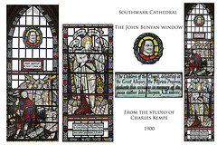 Southwark Cathedral + John Bunyan window + Charles Kempe & Co + 1900