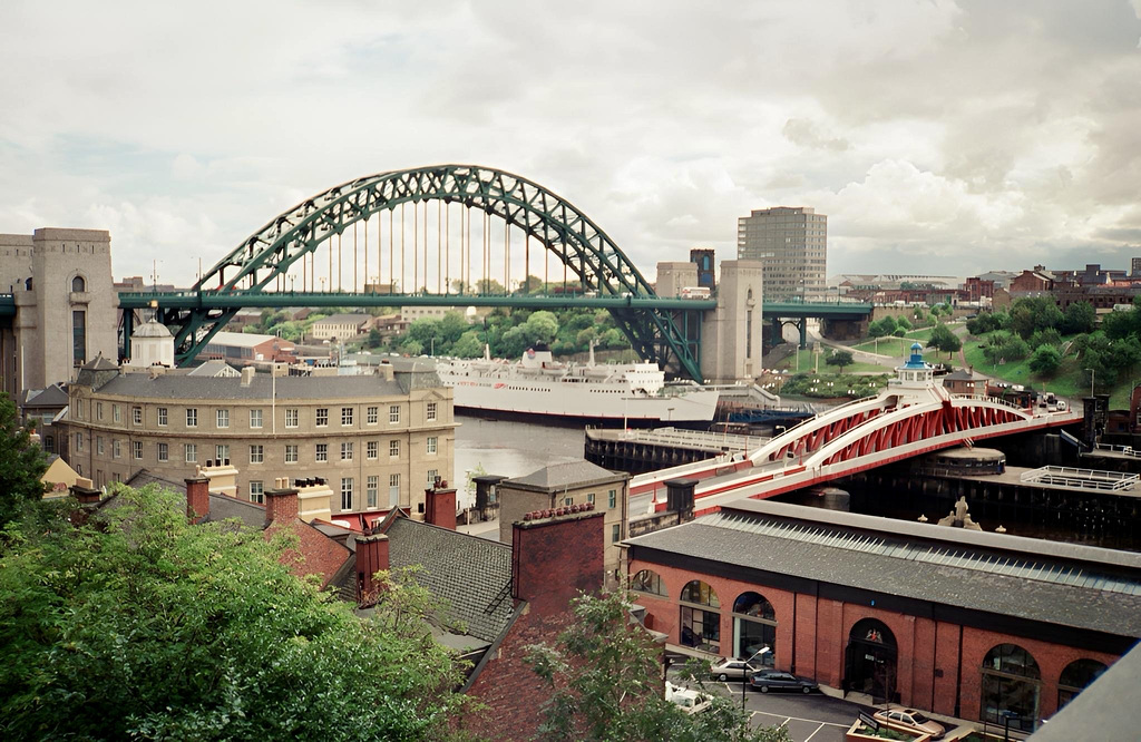 Tyne Bridge, Newcastle. (Scan from September 1990)